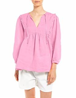 REPLAY Damen W2097 Bluse, 307 Candy PINK, XL von Replay