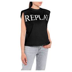 REPLAY Damen W3568G T-Shirt, 098 Black, XXS von Replay