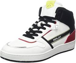 REPLAY Herren Bring MID UNBROKE Sneaker, 079 White RED, 40 EU von Replay
