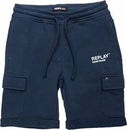REPLAY Jungen SB9511 Lässige Shorts, 714 Ink Blue, 4A von Replay