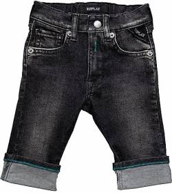 Replay Baby Jungen Jeans mit Umschlagbund, Schwarz (Black 098), 12 Monate von Replay