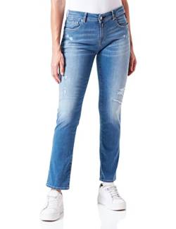 Replay Damen Faaby Hyperflex Re-Used Xlite Jeans, 009 Medium Blue, 23W / 28L von Replay