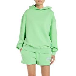 Replay Damen Hoodie aus Baumwolle, Bright Green 138 (Grün), XXS von Replay