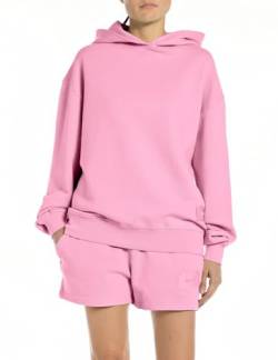 Replay Damen Hoodie aus Baumwolle, Candy Pink 367 (Rosa), XXS von Replay