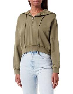 Replay Damen Hoodie mit Reißverschluss Halber Zipper, Dark Olive 234 (Grün), XS von Replay