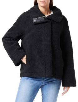 Replay Damen Jacke Kunstfelljacke Teddyfell, Schwarz (Black 098), S von Replay