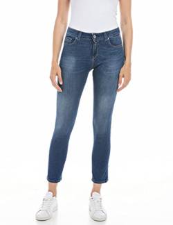 Replay Damen Jeans Faaby Flare-Fit Schlaghose mit Power Stretch, Medium Blue 009-1 (Blau), 25W / 28L von Replay