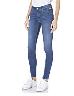 Replay Damen Jeans Luzien Skinny-Fit mit Power Stretch, Blau (Medium Blue 009), 27W / 30L von Replay