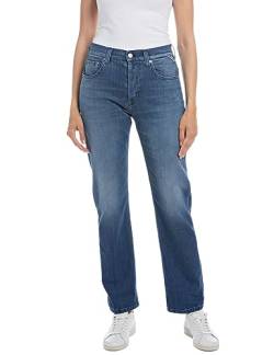 Replay Damen Jeans Maijke Straight-Fit, Medium Blue 009 (Blau), 26W / 30L von Replay