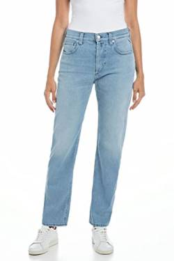 Replay Damen Jeans Maijke Straight-Fit mit Stretch, Blau (Light Blue 010), W25 x L30 von Replay