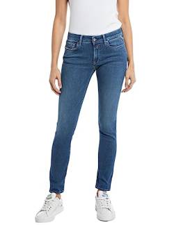 Replay Damen Jeans New Luz Skinny-Fit, Medium Blue 009-4 (Blau), 29W / 32L von Replay