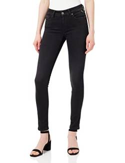 Replay Damen Jeans New Luz Skinny-Fit Hyperflex Cloud mit Stretch, Black 098 (Schwarz), 30W / 30L von Replay