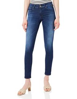 Replay Damen Jeans New Luz Skinny-Fit Hyperflex Hyper Cloud mit Stretch, Blau (Dark Blue 007), 29W / 30L von Replay