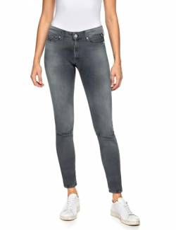 Replay Damen Jeans New Luz Skinny-Fit mit Comfort Stretch, Grau (Dark Grey 096), 27W / 32L von Replay