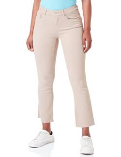 Replay Damen Jeans Schlaghose Faaby Flare Crop Flare-Fit, Light Taupe 803 (Grau), 25W von Replay