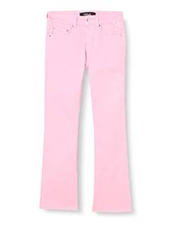 Replay Damen Jeans Schlaghose Faaby Flare Crop Flare-Fit, Light Rose 307 (Rosa), 24W von Replay