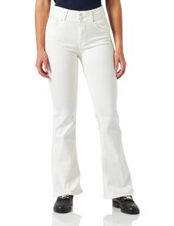 Replay Damen Jeans Schlaghose New Luz Flare mit Power Stretch, Natural White 100 (Weiß), 27W / 30L von Replay