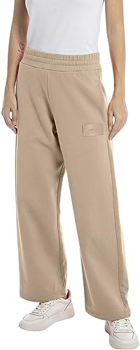 Replay Damen Jogginghose Weit Second Life Collection, Beige (Sand 822), S von Replay