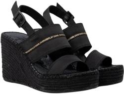 Replay Damen Keilabsatzschuhe mit Riemen, Schwarz (Black 003), 39 von Replay