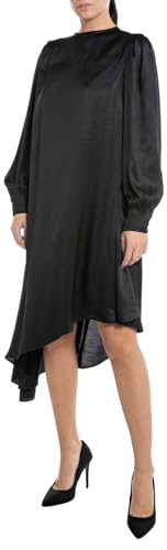 Replay Damen Kleid Langarm aus Satin, Black 098 (Schwarz), L von Replay