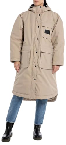 Replay Damen Mantel Regenjacke, Sandshell 026 (Beige), XS von Replay