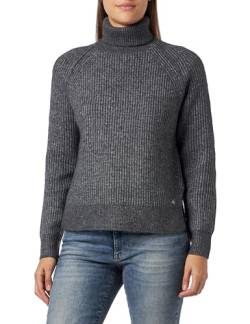 Replay Damen Pullover Rollkragenpullover Recyceltes Material, Dark Grey Melange M10 (Grau), XL von Replay