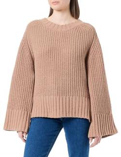 Replay Damen Pullover Strickpullover, Desert 614 (Beige), L von Replay