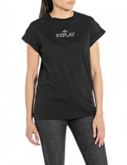 Replay Damen Regular fit T-Shirt Kurzarm Pure Logo Kollektion von Replay