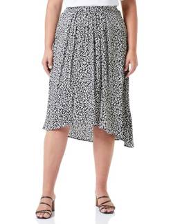 Replay Damen Rock Knielang All Over Print, Black/Natural White 010 (Mehrfarbig), XL von Replay