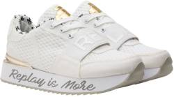 Replay Damen Sneaker mit Plateau, Weiß (White 061), 35 von Replay