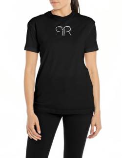 Replay Damen T-Shirt Kurzarm aus Baumwolle, Black 098 (Schwarz), L von Replay