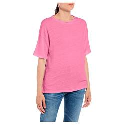 Replay Damen T-Shirt Kurzarm mit Stretch, Light Rose 307 (Rosa), M von Replay