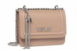 Replay Damen Umhängetasche aus Kunstleder, Beige (Dirty Pale Beige 074), Onesize von Replay