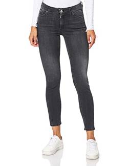 Replay Damen Whw689 Luzien Black Power Stretch Jeans Carrot, Grey (097 Dark Grey), 25W / 32L von Replay