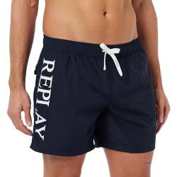 Replay Herren Badehose Kurz, Blau (Blue 085), M von Replay