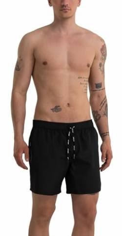 Replay Herren Badehose Lang mit Reißverschluss, Black 098 (Schwarz), L von Replay