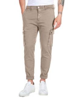 Replay Herren Cargo-Hose Hyperflex mit Stretch, Braun (Sand 020), 30W / 32L von Replay