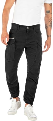 Replay Herren Cargo-Hose Joe Comfort-Fit aus Komfort Baumwolle, Black 098 (Schwarz), 32W / 30L von Replay