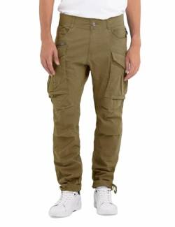 Replay Herren Cargo-Hose aus Komfort Baumwolle, Grün (Weed Green 535), 34W / 32L von Replay