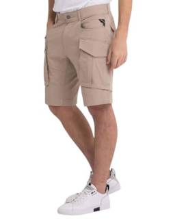 Replay Herren Cargo-Shorts Joe Short Regular-Fit mit Stretch, Desert 015 (Beige), 31W von Replay