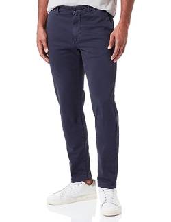 Replay Herren Chino Brad Straight-Fit mit Stretch, Blau (Navy 088), 28W / 30L von Replay