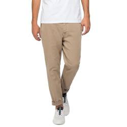 Replay Herren Chino Hose Hyperflex mit Stretch, Beige (Sand 020), 33W / 30L von Replay