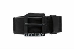 Replay Herren Gürtel aus Leder, Schwarz (Black 098), 85 cm von Replay