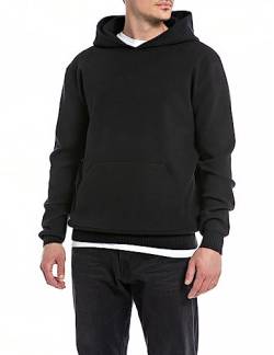 Replay Herren Hoodie Recyceltes Material, Black 098 (Schwarz), M von Replay