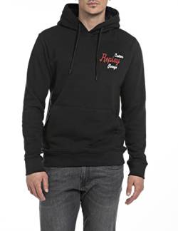 Replay Herren Hoodie mit Kapuze, Black 098 (Schwarz), XL von Replay