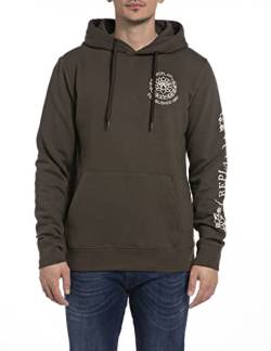 Replay Herren Hoodie mit Kapuze, Dark Coffee 416 (Braun), XL von Replay