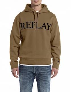 Replay Herren Hoodie mit Kapuze, Grün (Army Green 238), M von Replay