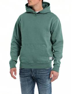 Replay Herren Hoodie mit Kapuze, Grün (Green Essence 336), S von Replay