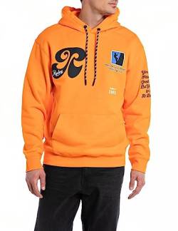 Replay Herren Hoodie mit Kapuze, Ultra Orange 727 (Orange), XXL von Replay