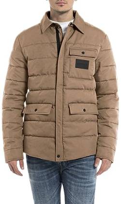 Replay Herren Jacke Übergangsjacke Steppjacke, Braun (Earth 557), XXL von Replay